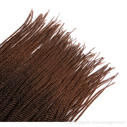Senegalese Ombre Synthetic Crochet Hair Thick Twist Braiding Hair Extensions Smooth And Soft Crochet Twist Hair Braids